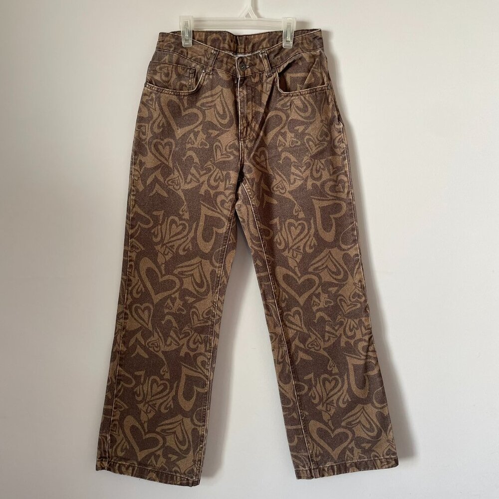 Ragged Priest brown heart jean